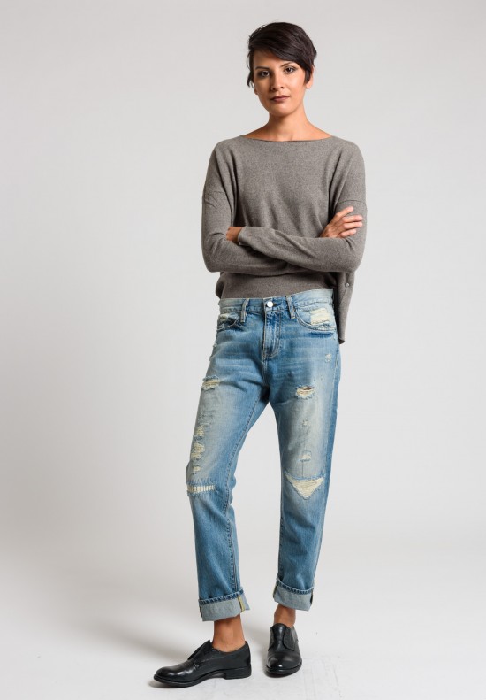 Artisan De Luxe Vic-X Jeans with Distressed Details in Light Faded Blue	