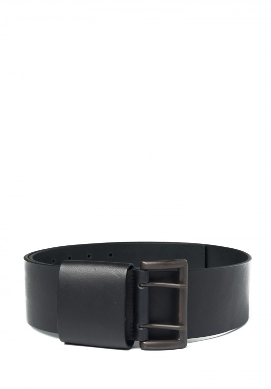 Rundholz Thick Leather Belt in Black	