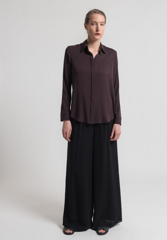 The Row Petah Strech Silk Blouse in Port Santa Fe Dry Goods