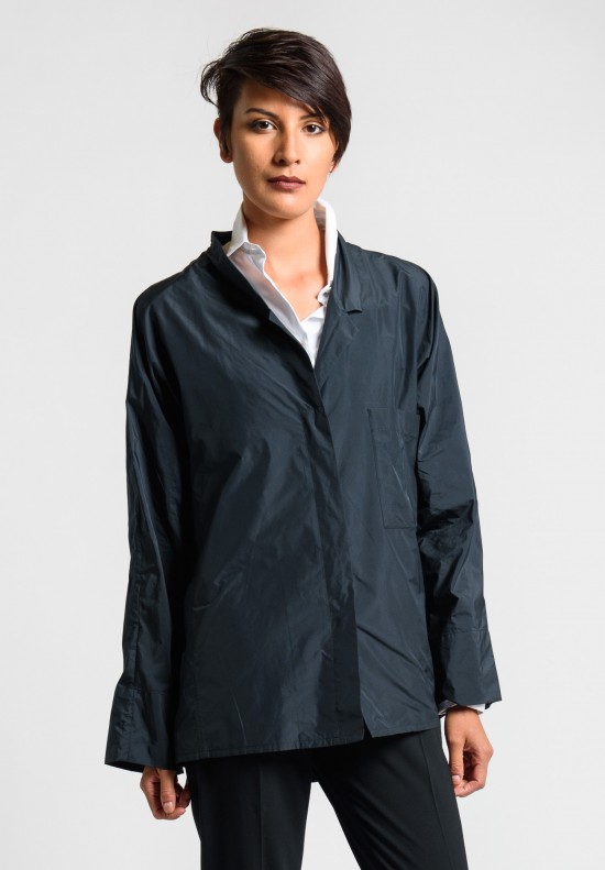 Peter O. Mahler Light Crash Blouse Jacket in Black	