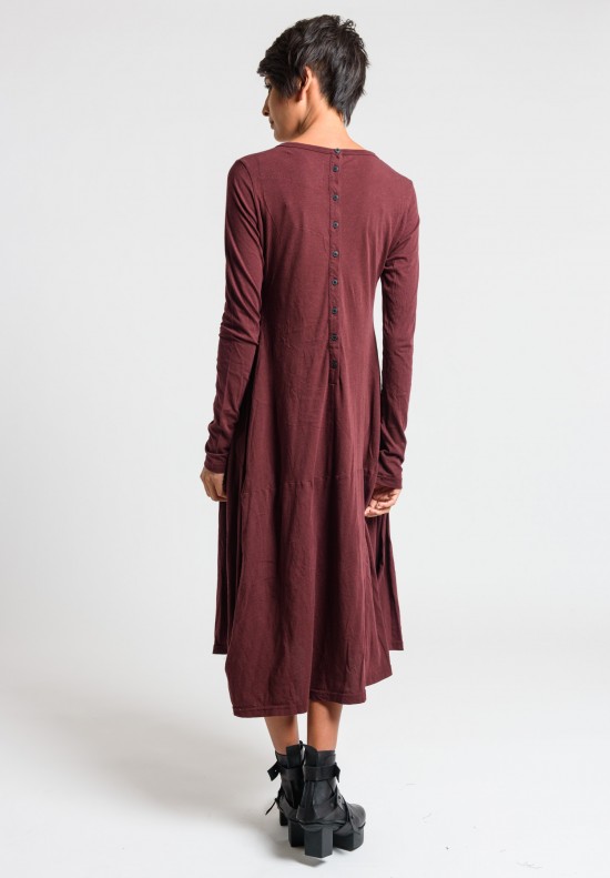 Rundholz Black Label Soft Long Sleeve Tulip Dress in Lava	