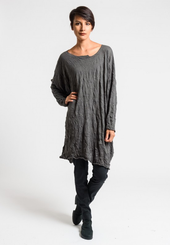 Rundholz Black Label Knitted Oversize Tunic Dress in Ash | Santa Fe Dry ...