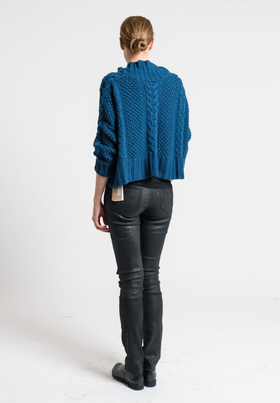 Hania Handknit Cashmere/Silk Sweater in Fairisle	
