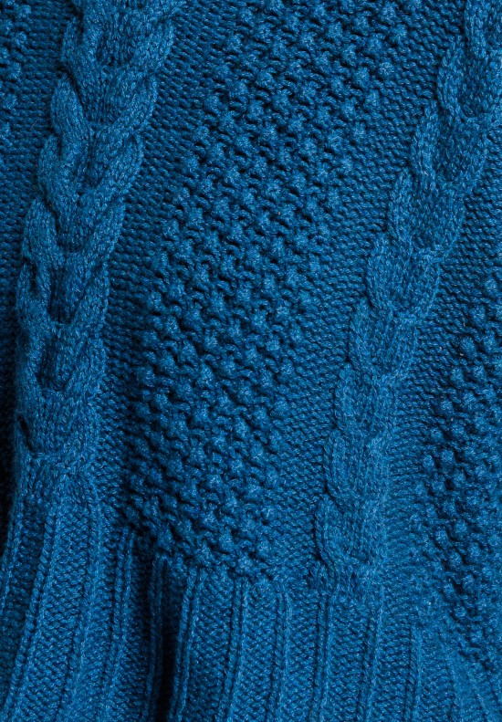 Hania Handknit Cashmere/Silk Sweater in Fairisle	