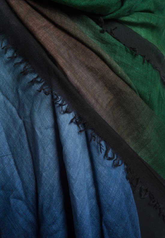 Faliero Sarti Arrigo Ombre Scarf in Brown/Green/Blue	