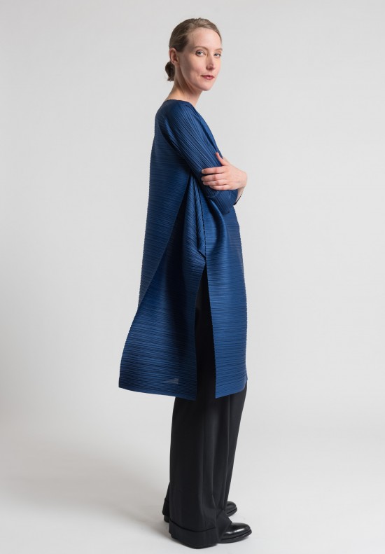 Issey Miyake Pleats Please Edgy Bounce Dress in Blue | Santa Fe 