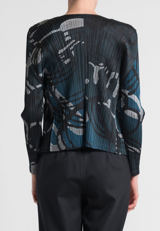 Issey Miyake Slipware Open Jacket in Blue Mix | Santa Fe Dry Goods