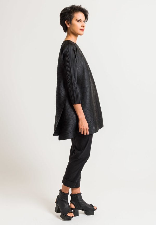 Issey Miyake Pleats Please Edgy Bounce Tunic in Black