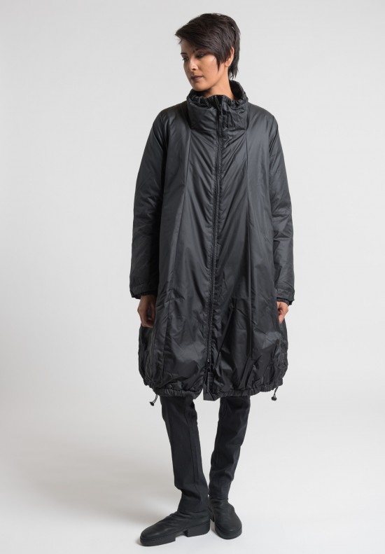 Rundholz Black Label A-Line Puffy Coat in Black	