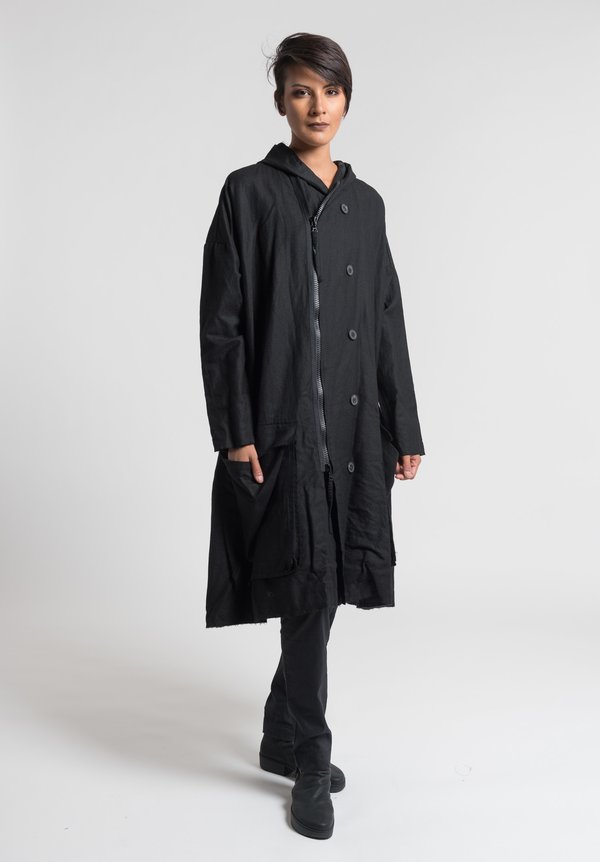 Rundholz Hooded A-Line Coat in Black | Santa Fe Dry Goods . Workshop ...