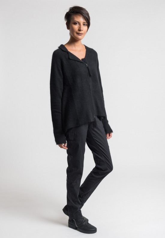 Rundholz Asymmetric Zipper Sweater in Black | Santa Fe Dry Goods ...