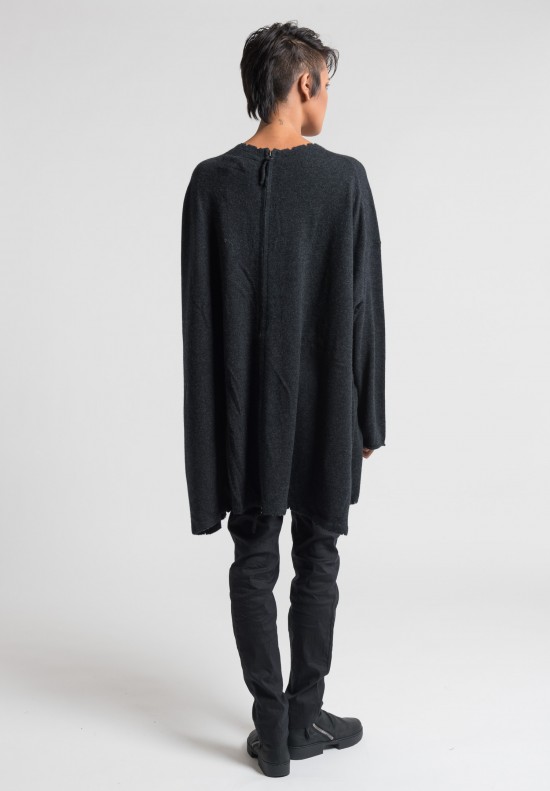 Rundholz Dip Zipper Back Knitted Tunic in Charcoal | Santa Fe Dry Goods ...