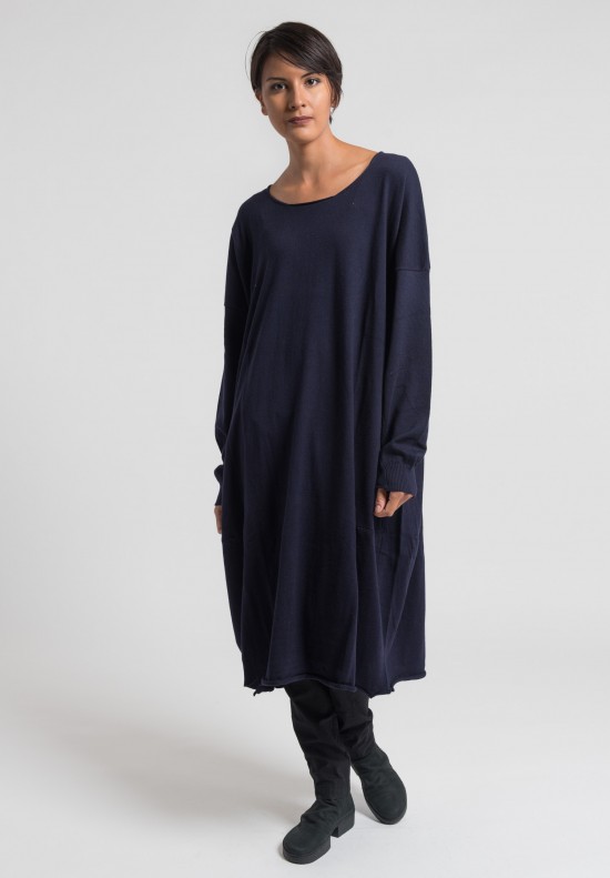 Rundholz Black Label Cotton/Cashmere Tunic Dress in Volcano | Santa Fe ...