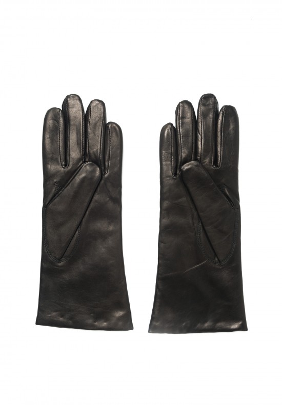 	Hestra Isabel Hairsheep Leather Gloves in Black	