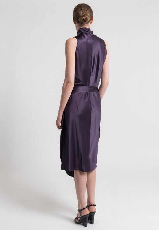 Peter Cohen Double Layer Silk Dress in Purple	