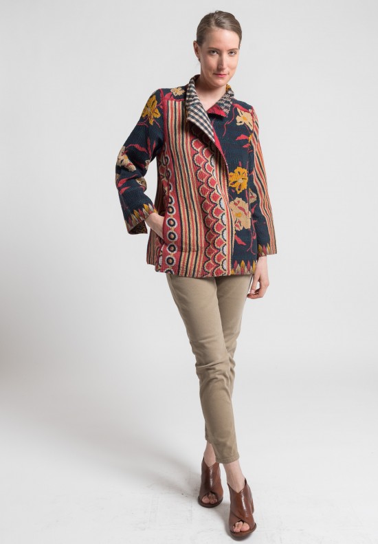Mieko Mintz Reversible Short Jacket in Navy/Marigold | Santa Fe Dry ...