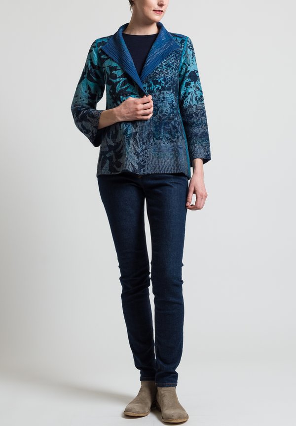 Mieko Mintz 4-Layer Twilight Short Jacket in Lavender/Blue	