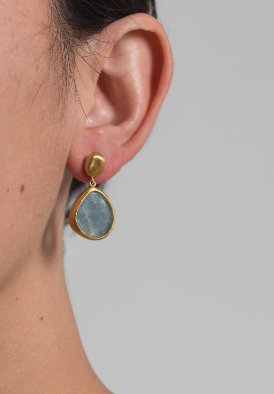 Yossi Harari Roxanne Aquamarine Drop Earrings