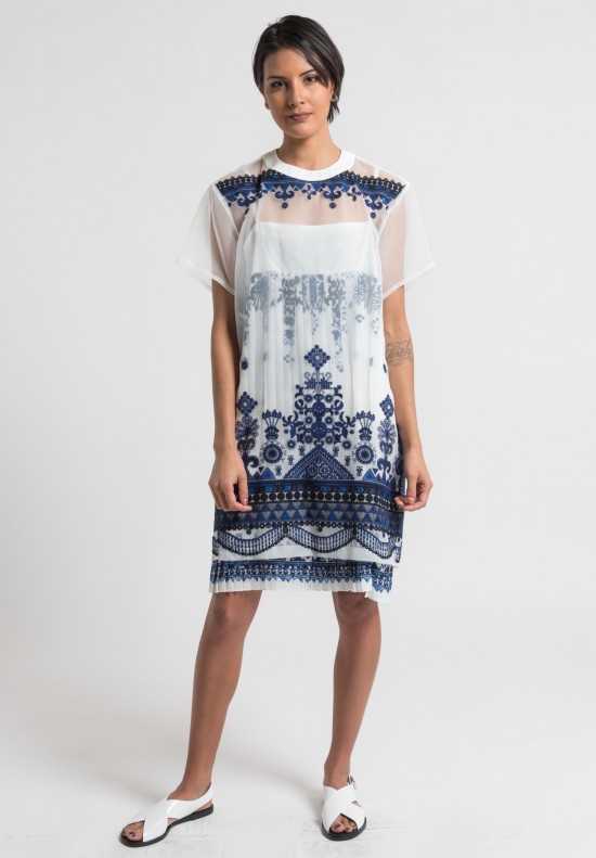 Sacai Tribal Lace Dress in Off White | Santa Fe Dry Goods . Workshop ...