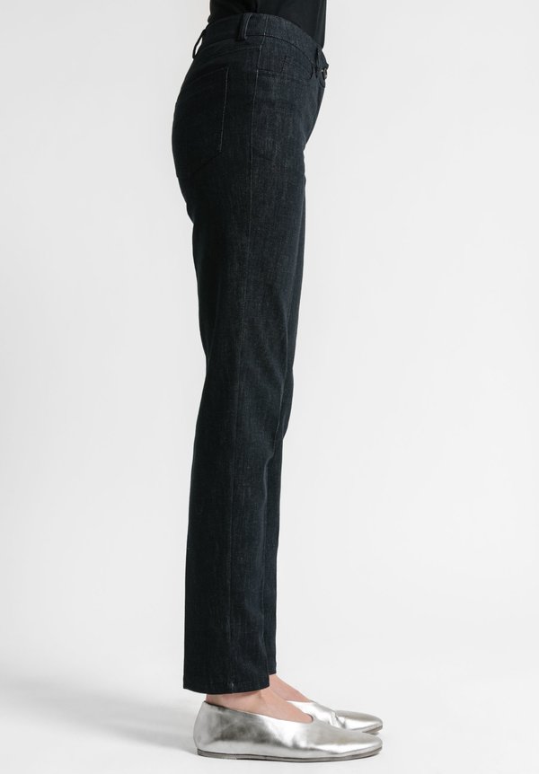 Akris Stretch Cotton Magda Slim Jeans in Black	