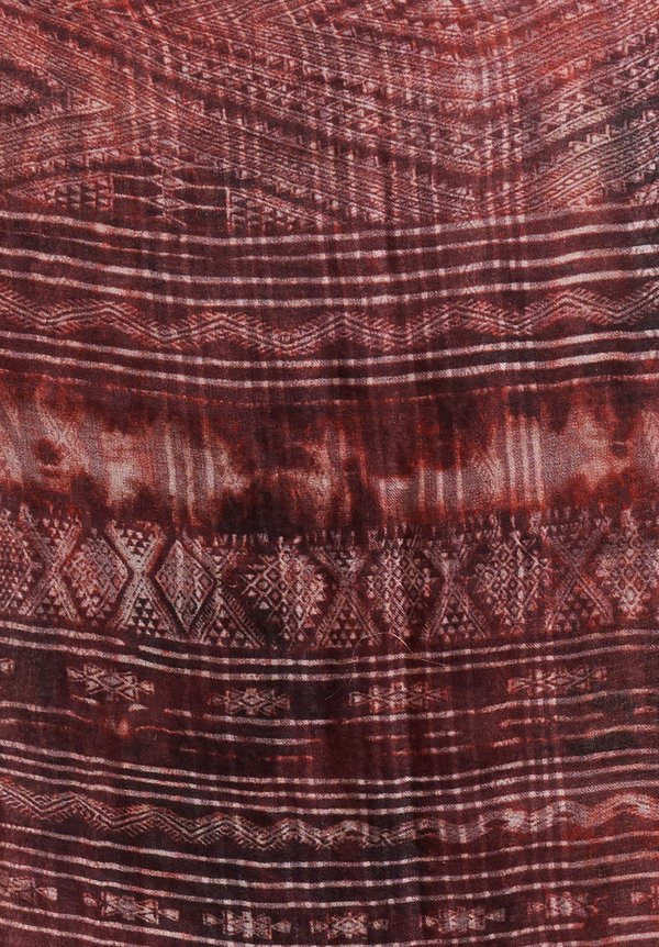 Alonpi Cashmere Printed Scarf in Greca Red	