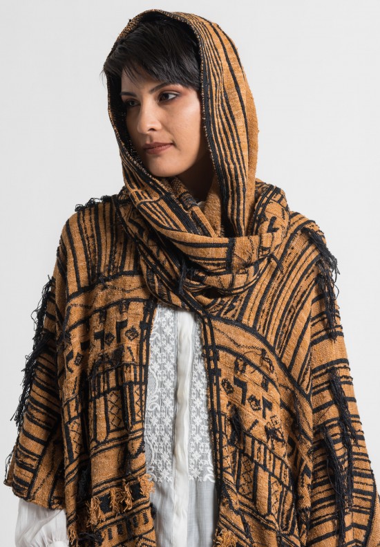 Etro Runway Silk Knit Fringe Poncho	