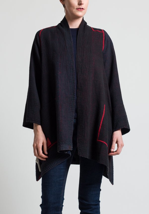 Mieko Mintz 4-Layer Twilight Print Jacket in Red/Black	