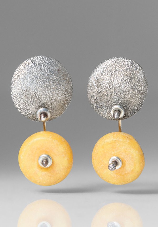 Holly Masterson "Mock" African Amber Earrings 