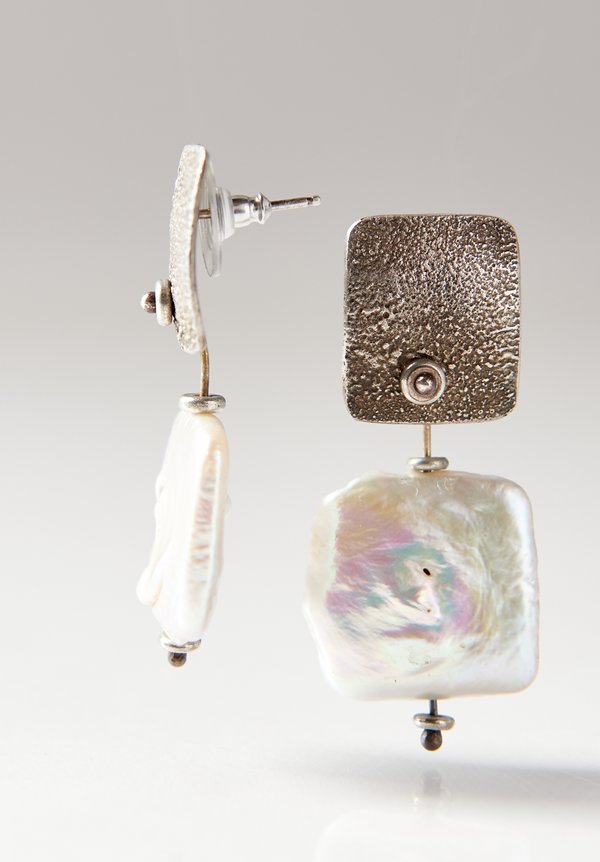 Holly Masterson Square Freshwater Pearl Earrings