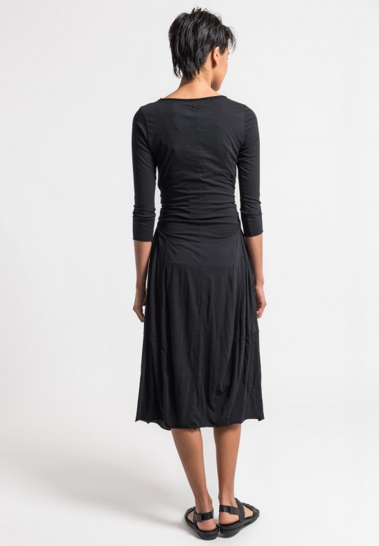 Rundholz Black Label Lightweight Back Tie Dress in Black	