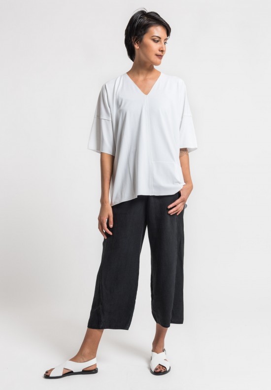 Oska Linen Tami Short Pants In Black Santa Fe Dry Goods Workshop 