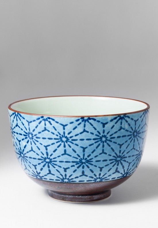 Shobhan Porter Japanese Ceramic Geometric Pattern Bowl	
