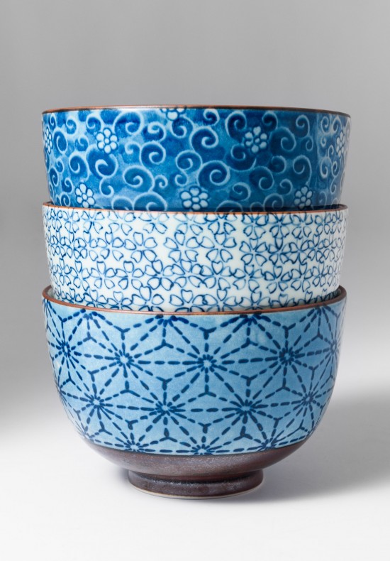 Shobhan Porter Japanese Ceramic Flower Pattern Bowl	