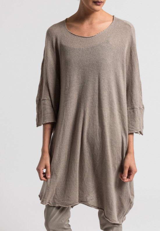 Rundholz Oversized Cashmere Tunic in Desert	