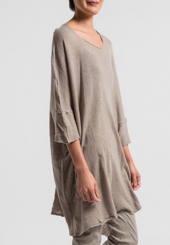 Rundholz Oversized Cashmere Tunic in Desert	