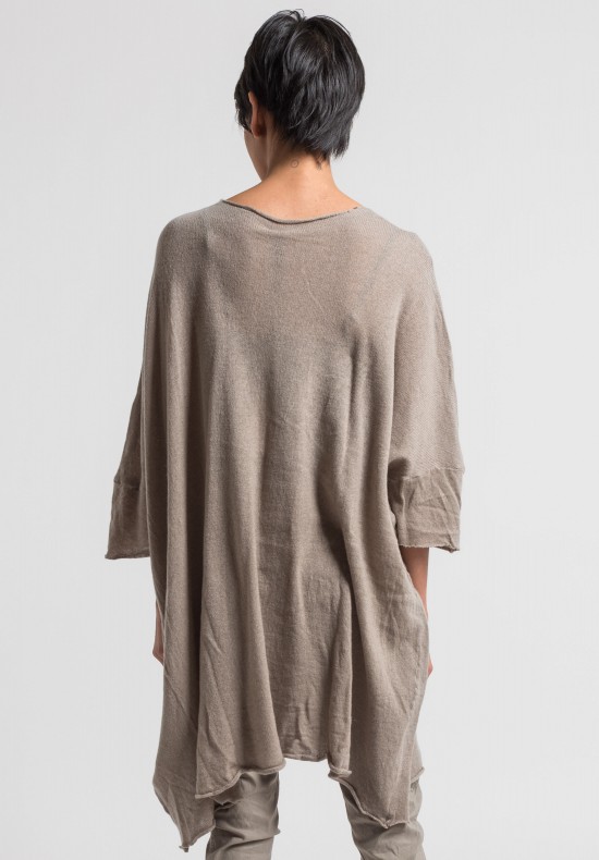 Rundholz Oversized Cashmere Tunic in Desert	