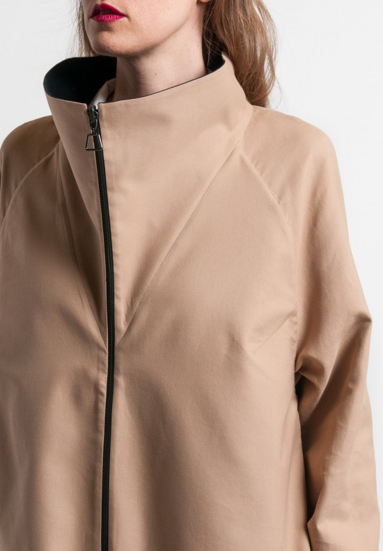 Akris Cotton Japon Jacket in Black/Nude | Santa Fe Dry Goods