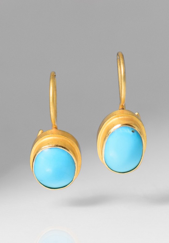 Kimarie Designs 18k Gold & Turquoise Earrings	