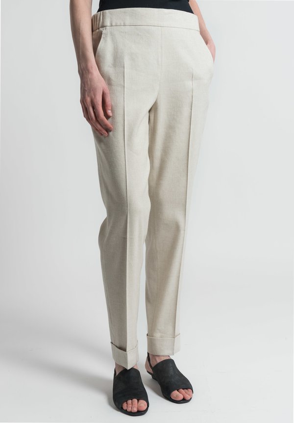 Akris Paillette Chris Trousers in Beis	