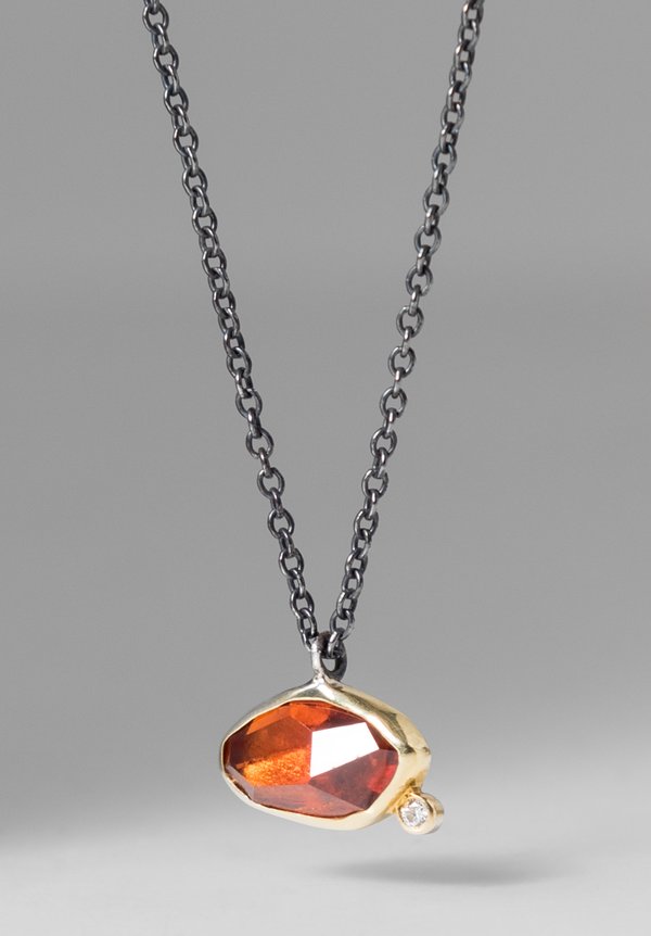Margoni 18K, Spessartite Garnet, & Diamond Necklace | Santa Fe Dry ...