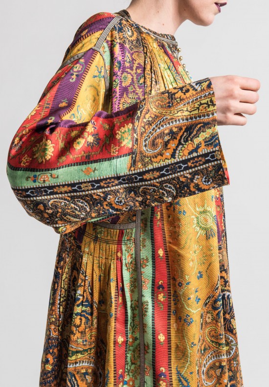 Etro Runway Silk Argan Oversize Top in Marigold | Santa Fe Dry Goods ...