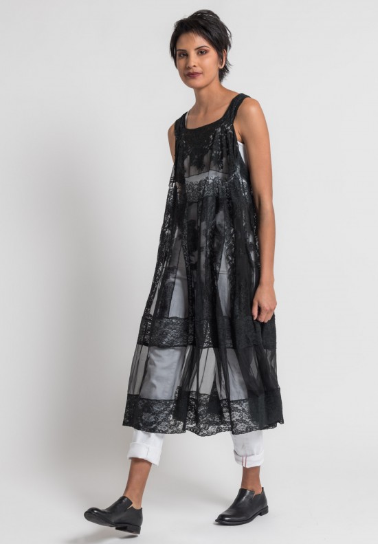 Marc Le Bihan Silk/Cotton Lace Dress in Black | Santa Fe Dry Goods ...