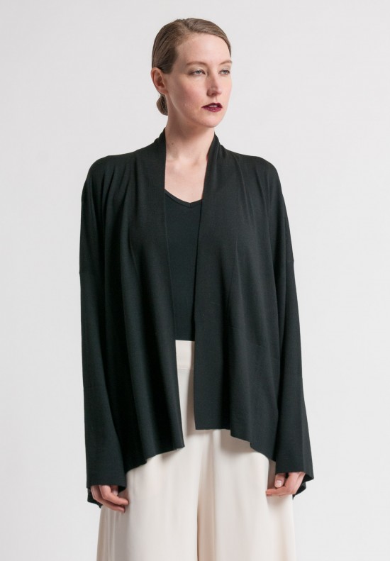 Arjé Cashmere Kimono Cardigan in Black	