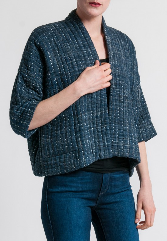 RAGLAN KANTHA JACKET – bleeding-indigo