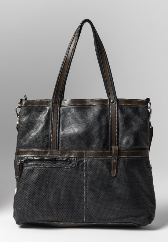 Vive La Difference Leather Focus Tote in Black	