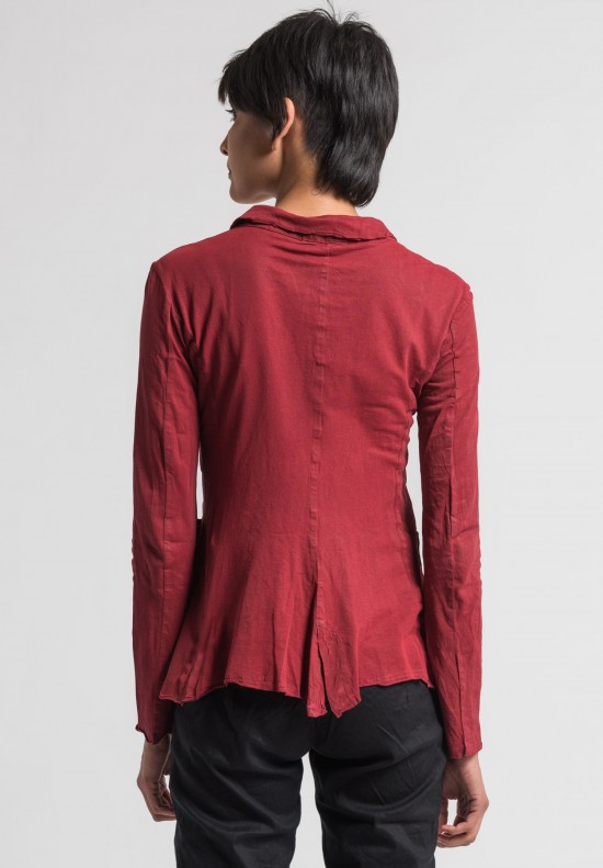 Rundholz Cotton Over-Dyed Jacket in Tomato
