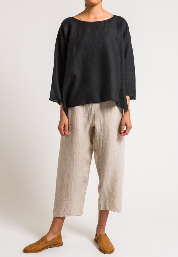 Shi Linen Cropped Pants in Natural