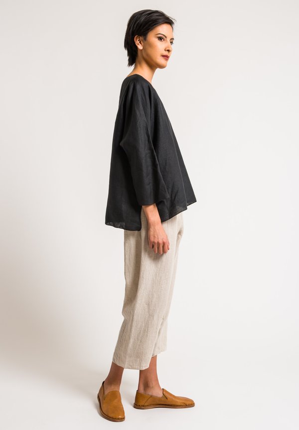 Shi Linen Cropped Pants in Natural