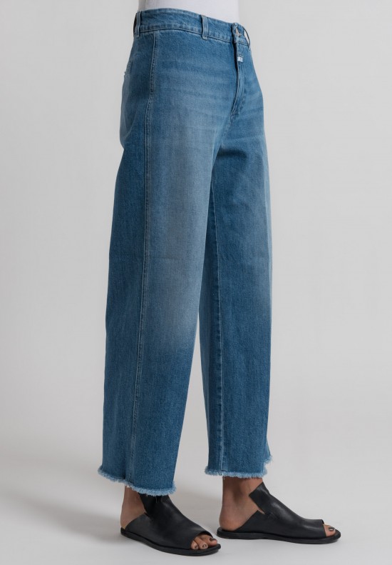 Closed Cropped Mina Jeans in Worn Down Blue	