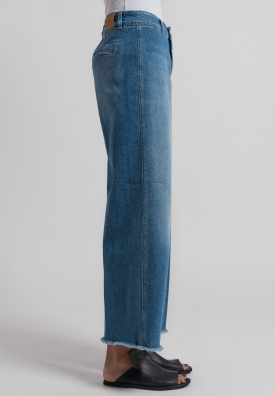Closed Cropped Mina Jeans in Worn Down Blue	